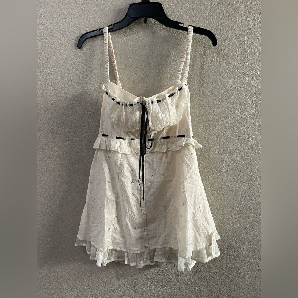 For Love And Lemons Sora eyelet mini dress medium - Picture 3 of 8